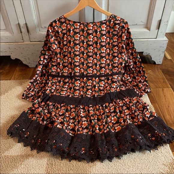 Boho Floral Winter Tunic Dress - Picture 3 of 3